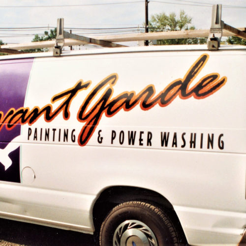 painting and powerwashing van